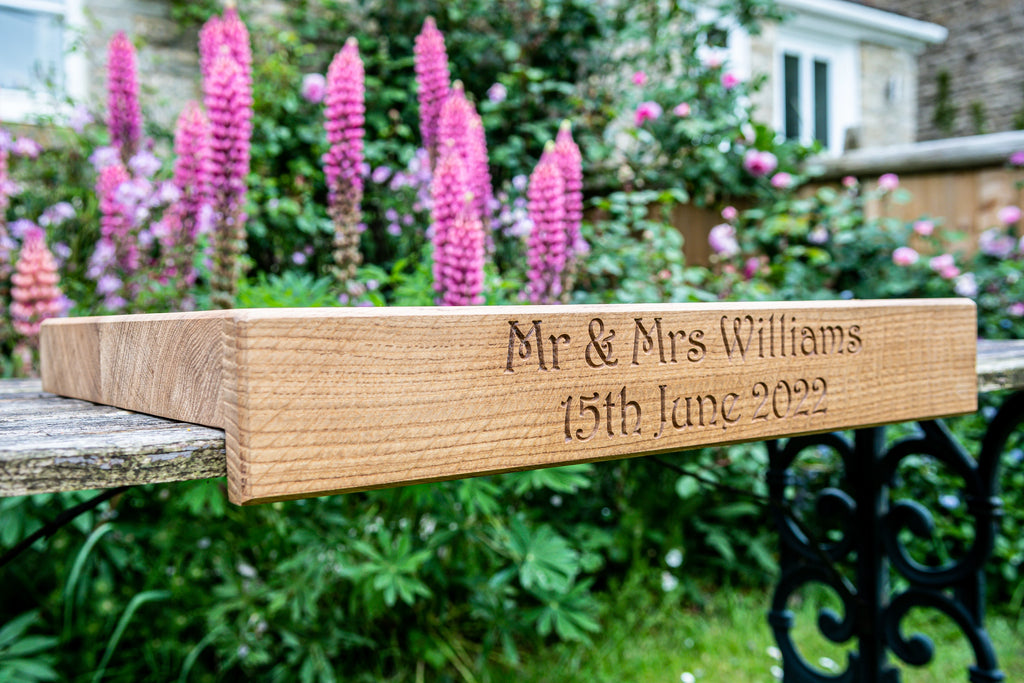 Mr & Mrs Williams engraved Wedding chopping board