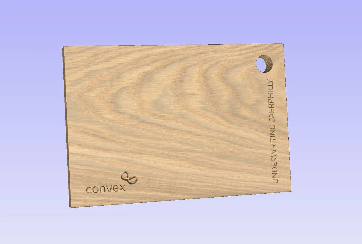proof of engraving a chopping board ready for approval