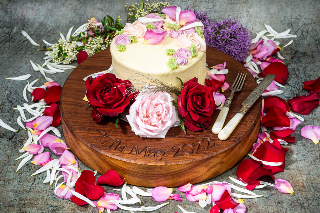 Engraved dates into a chopping board for a wedding