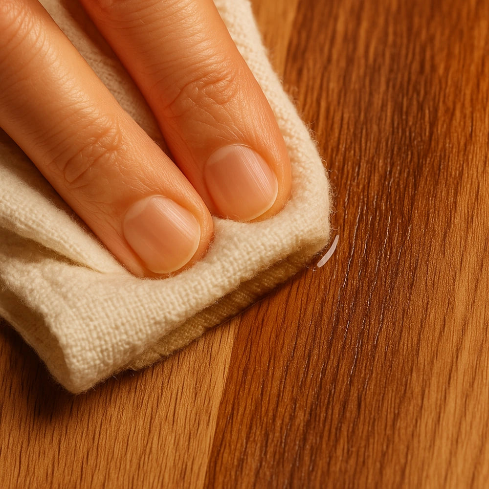 applying mineral oil