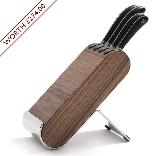 Robert Welch Signature Q Knife Block Set Walnut - The Chopping Block Shop